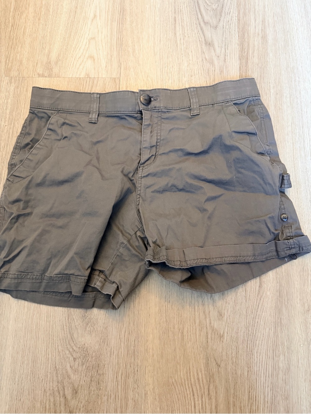 Boston Traders Olive Green Roll-Tab Women's Shorts